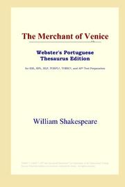 Cover of: The Merchant of Venice (Webster's Portuguese Thesaurus Edition) by William Shakespeare