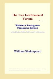 Cover of: The Two Gentlemen of Verona (Webster's Portuguese Thesaurus Edition) by William Shakespeare