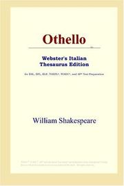 Cover of: Othello (Webster's Italian Thesaurus Edition) by William Shakespeare, William Shakespeare