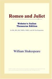 Cover of: Romeo and Juliet by William Shakespeare