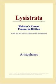 Cover of: Lysistrata (Webster's Korean Thesaurus Edition) by Aristophanes