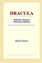 Cover of: DRACULA (Webster
