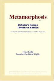 Cover of: Metamorphosis by Franz Kafka