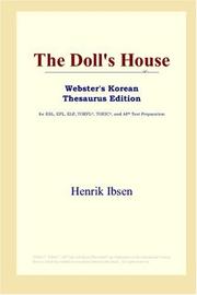 Cover of: The Doll's House (Webster's Korean Thesaurus Edition) by Henrik Ibsen