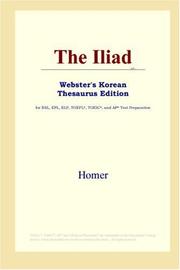 Cover of: The Iliad (Webster's Korean Thesaurus Edition) by Όμηρος