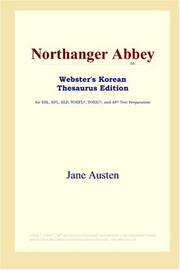 Cover of: Northanger Abbey (Webster's Korean Thesaurus Edition) by Jane Austen