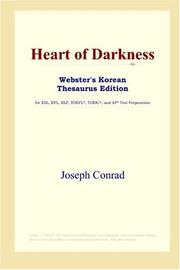 Cover of: Heart of Darkness (Webster's Korean Thesaurus Edition) by Joseph Conrad