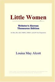 Cover of: Little Women (Webster's Korean Thesaurus Edition) by Louisa May Alcott, Louisa May Alcott
