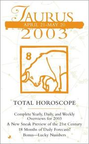 Cover of: Total Horoscopes 2003: Taurus (Total Horoscopes)