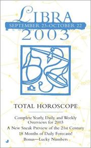 Cover of: Total Horoscopes 2003: Libra (Total Horoscopes)