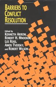 Cover of: Barriers to conflict resolution
