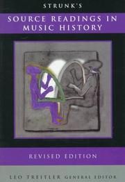 Cover of: Source readings in music history