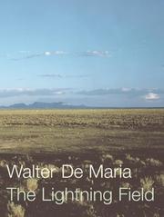 Cover of: Walter De Maria: Thoughts from the Lightning Field