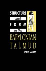 Cover of: Structure and Form in the Babylonian Talmud | Louis Jacobs