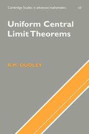 Cover of: Uniform Central Limit Theorems (Cambridge Studies in Advanced Mathematics)