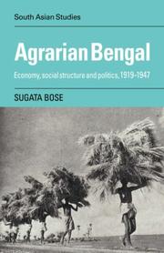 Cover of: Agrarian Bengal by Sugata Bose