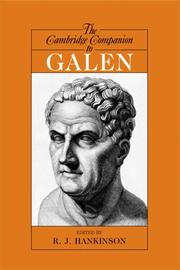 Cover of: The Cambridge Companion to Galen (Cambridge Companions to Philosophy) by R. J. Hankinson