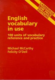 English vocabulary in use by McCarthy, Michael, McCarthy, Felicity O'Dell