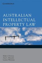 Cover of: Australian Intellectual Property Law