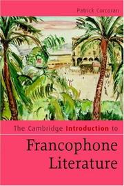 Cover of: The Cambridge Introduction to Francophone Literature (Cambridge Introductions to Literature)