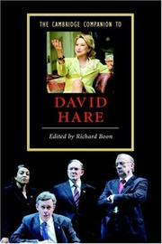 The Cambridge Companion to David Hare by Richard Boon