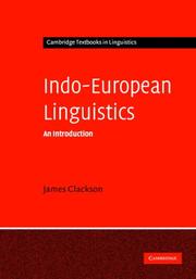 Cover of: Indo-European Linguistics: An Introduction (Cambridge Textbooks in Linguistics)
