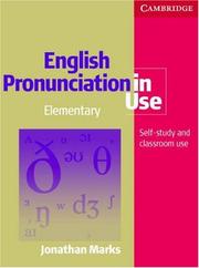 Cover of: English Pronunciation in Use Elementary Book with Answers and 5 Audio CD Set (English Pronunciation in Use)