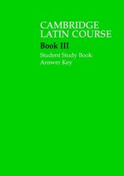Cover of: Cambridge Latin Course 3 Student Study Book Answer Key