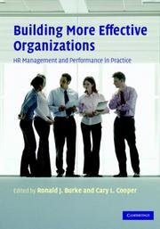 Cover of: Building More Effective Organizations: HR Management and Performance in Practice