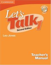 Cover of: Let's Talk Teacher's Manual 1 with Audio CD (Let's Talk Second Edition)