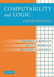 Cover of: Computability and Logic