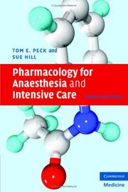 Cover of: Pharmacology for Anaesthesia and Intensive Care