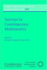 Cover of: Surveys in Contemporary Mathematics (London Mathematical Society Lecture Note Series) by 