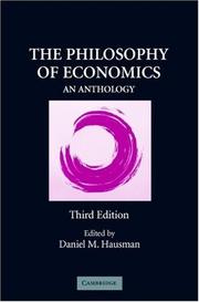 Cover of: The Philosophy of Economics by Daniel M. Hausman