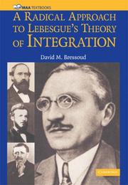 Cover of: A Radical Approach to Lebesgue's Theory of Integration (Mathematical Association of America Textbooks)