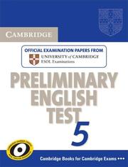 Cover of: Cambridge Preliminary English Test 5 Student's Book (PET Practice Tests)