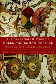 Cover of: The Cambridge History of Greek and Roman Warfare: Volume 2, Rome from the Late Republic to the Late Empire