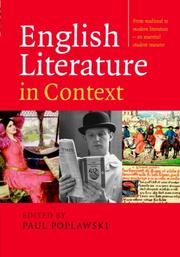 English Literature in Context by Paul Poplawski