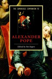 The Cambridge Companion to Alexander Pope by Pat Rogers