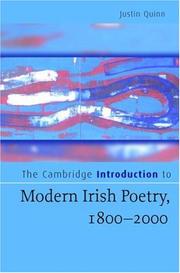 Cover of: The Cambridge Introduction to Modern Irish Poetry, 1800-2000 (Cambridge Introductions to Literature) by Justin Quinn