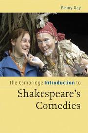 Cover of: The Cambridge Introduction to Shakespeare's Comedies