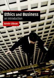 Cover of: Ethics and Business: An Introduction (Cambridge Applied Ethics)