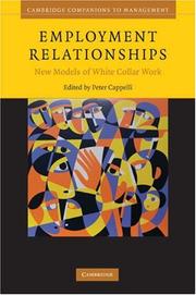 Cover of: Employment Relationships by Peter Cappelli