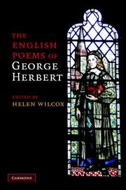 Cover of: The English Poems of George Herbert by Helen Wilcox