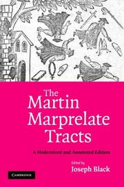Cover of: The Martin Marprelate Tracts by Joseph L. Black