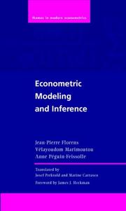 Cover of: Econometric Modeling and Inference (Themes in Modern Econometrics) | Jean-Pierre Florens