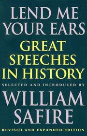 Cover of: Lend Me Your Ears: Great Speeches in History