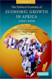 Cover of: The Political Economy of Economic Growth in Africa, 1960-2000