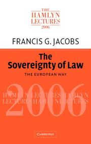 The Sovereignty of Law by Francis G. Jacobs