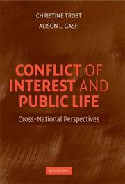 Cover of: Conflict of Interest and Public Life: Cross-National Perspectives